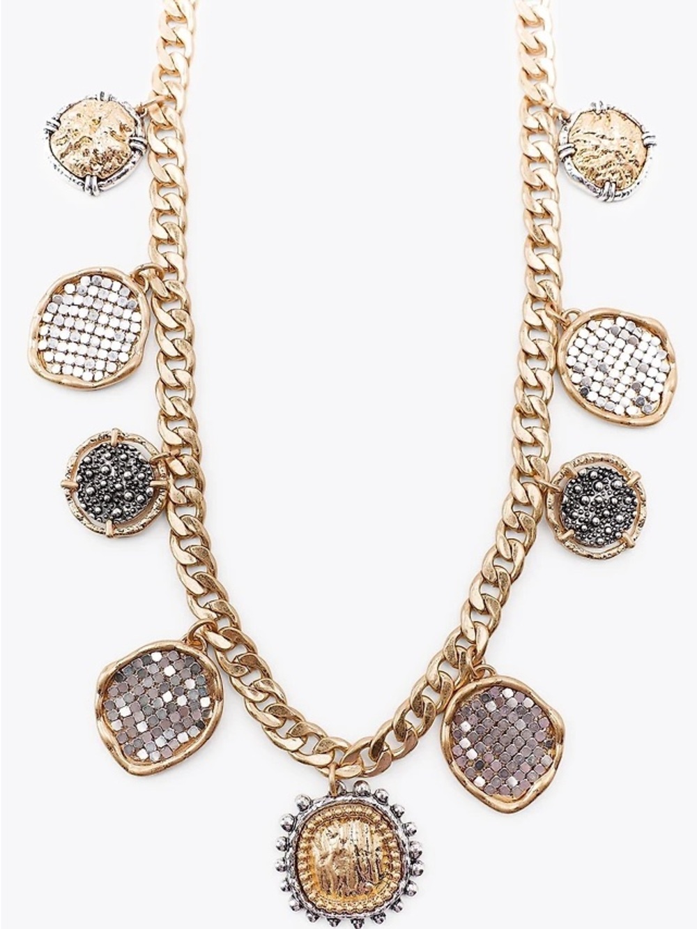 Zara NWT golden metal coin belt with pendants 1011/241